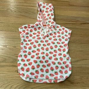 Baby Boden Strawberry Print Swim Coverup
